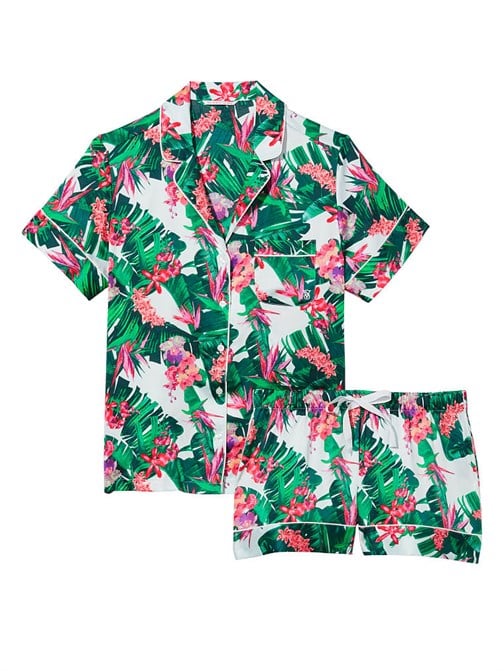 Saten Kısa Pijama Takımı