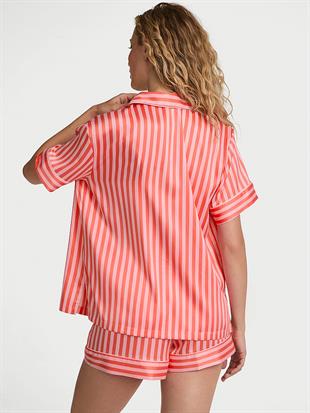 Saten Kısa Pijama Takımı