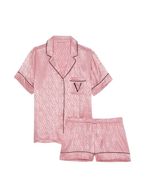 Saten Kısa Pijama Takımı