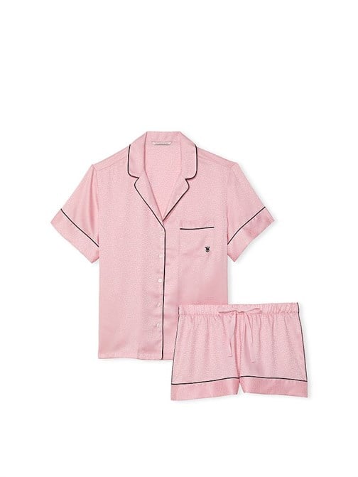 Saten Kısa Pijama Takımı