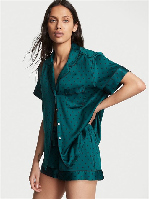 Saten Kısa Pijama Takımı