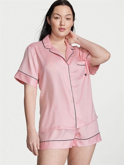 Saten Kısa Pijama Takımı