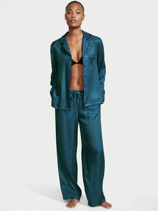 Saten Pantolonlu Pijama Takımı
