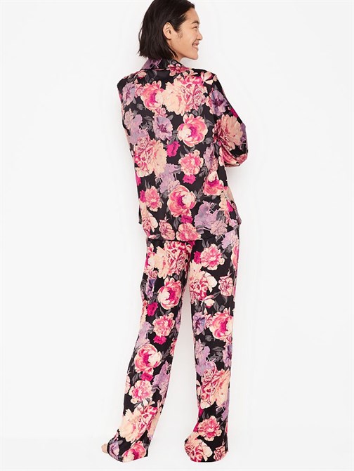 Saten Uzun Pijama Seti