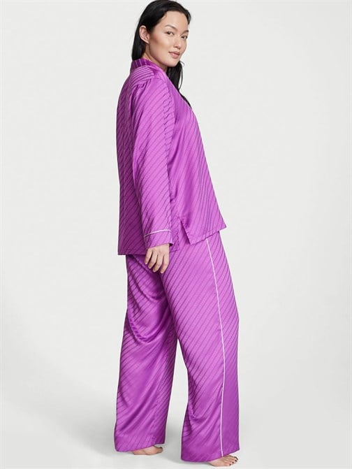 Saten Uzun Pijama Takımı