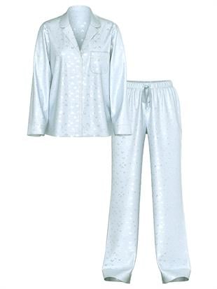 Saten Uzun Pijama Takımı