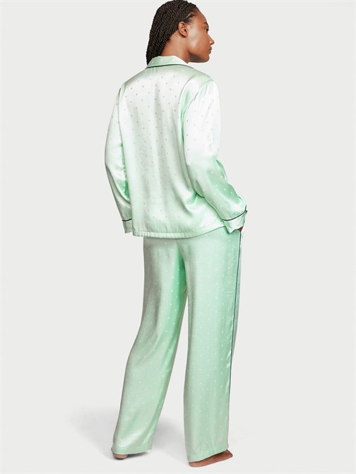 Saten Uzun Pijama Takımı