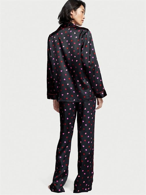 Saten Uzun Pijama Takımı