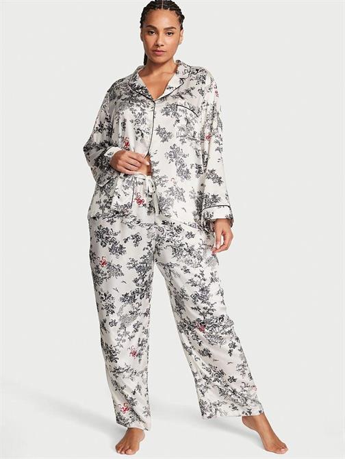 Saten Uzun Pijama Takımı