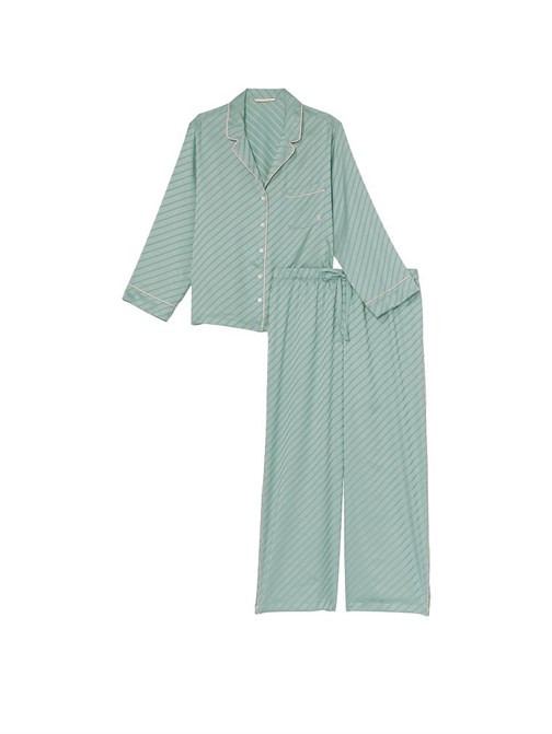 Saten Uzun Pijama Takımı