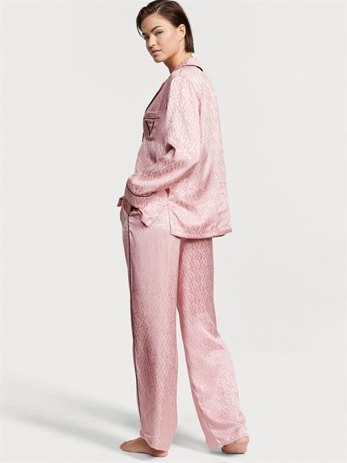 Saten Uzun Pijama Takımı