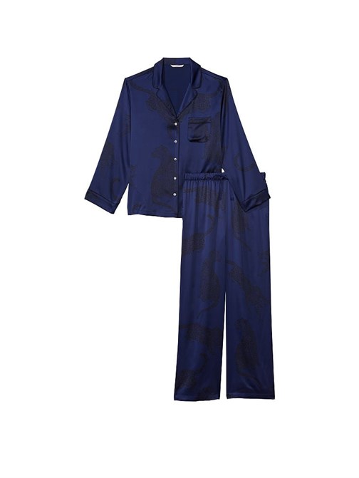 Saten Uzun Pijama Takımı
