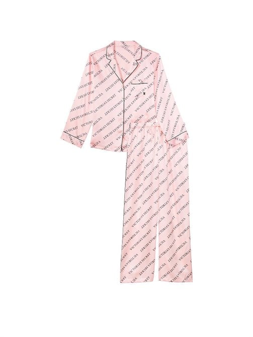 Saten Uzun Pijama Takımı