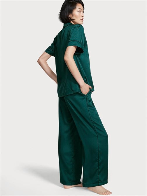 Saten Uzun Pijama Takımı