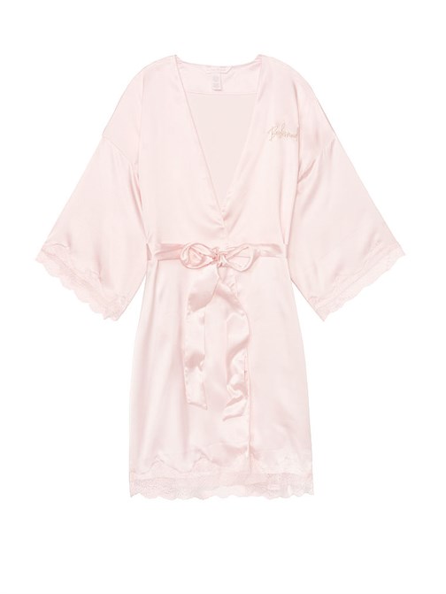 Satin & Lace Kimono Robe
