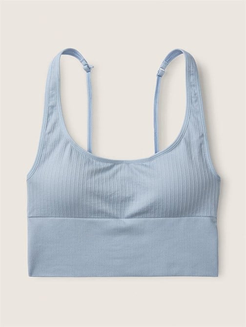 SEAMLESS İNCE ASTARLI DERİN YAKA SPORCU CROP TOP