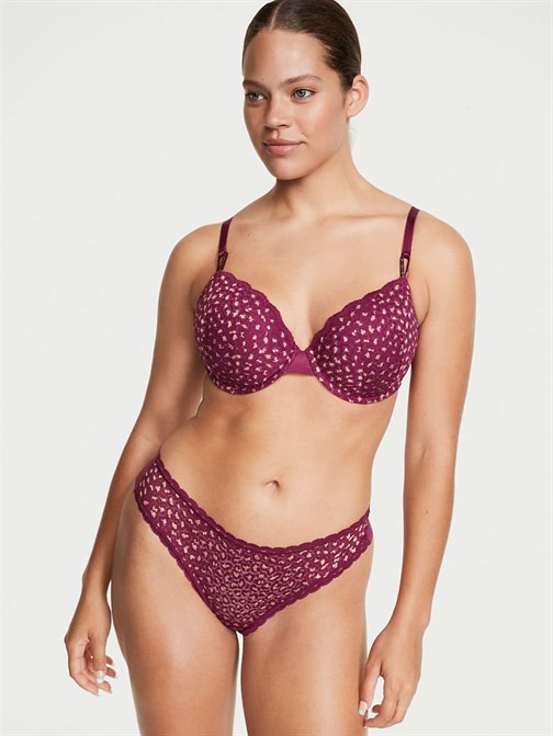 Sexy Tee Lightly-Lined Leopard Lace  Demi Bra