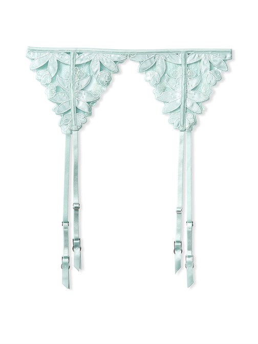 Shine Embroidered Garter Belt