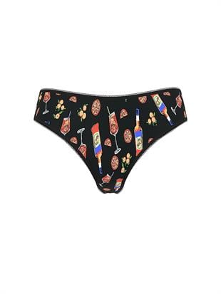 Strappy-Back Charm High-Leg Thong Panty