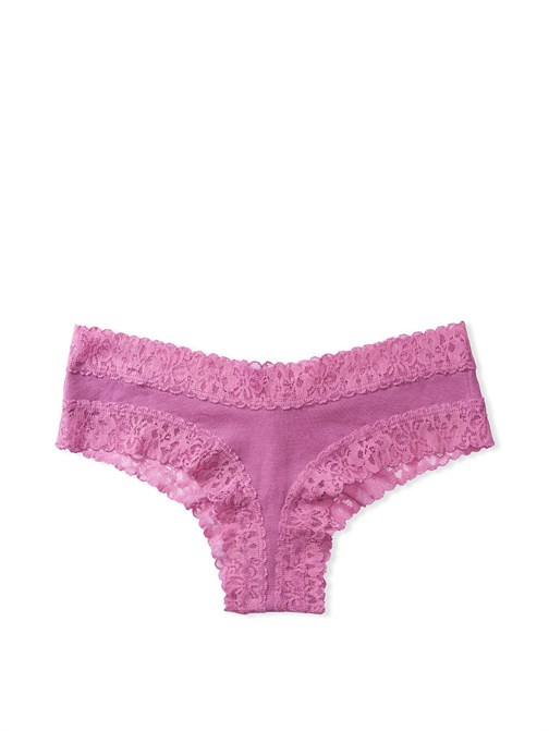 Stretch Cotton Lace-waist Cheeky Panty