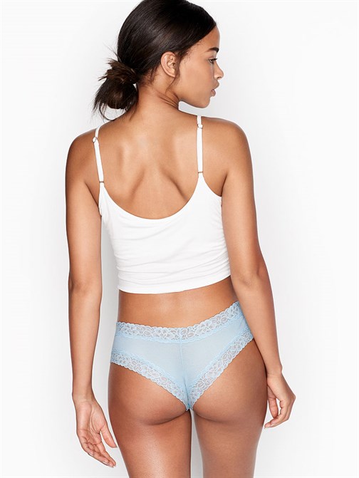 Stretch Cotton Lace-waist Cheeky Panty