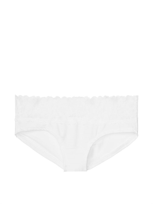 Stretch Cotton Lace-waist Hiphugger Panty