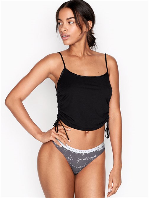 Stretch Cotton Thong Panty