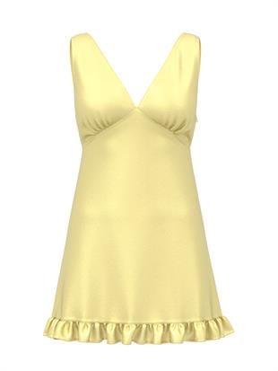 Summer Fling Saten Fırfırlı Elbise