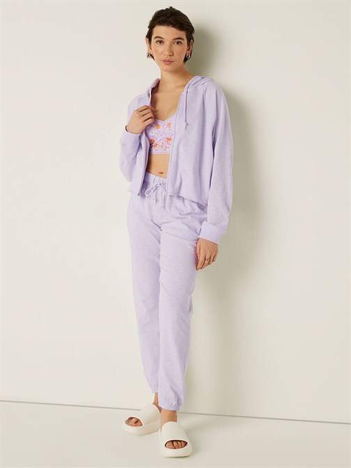 Summer Lounge Cotton Zip-Up Hoodie