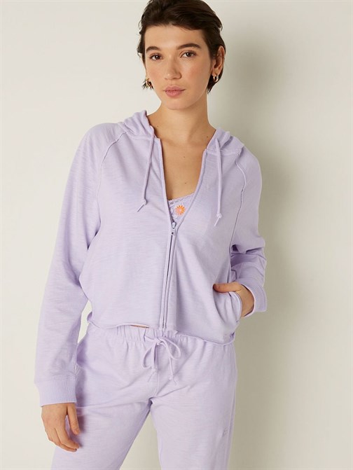 Summer Lounge Cotton Zip-Up Hoodie