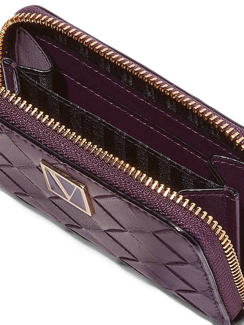 The Victoria Black Violet Woven Cüzdan
