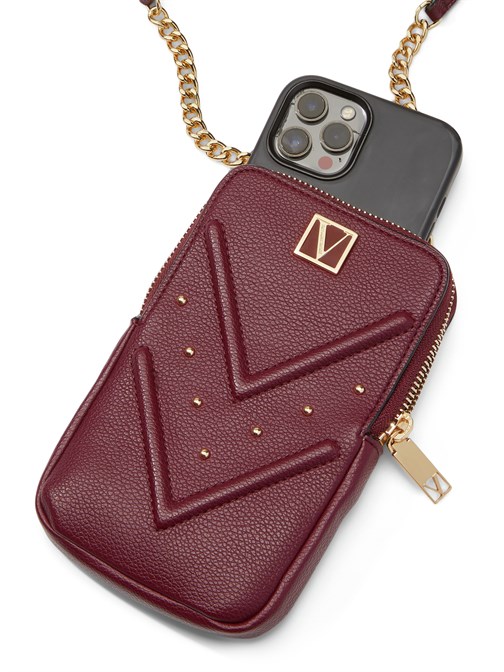 The Victoria Çapraz Askılı Crimson Telefon Çantası