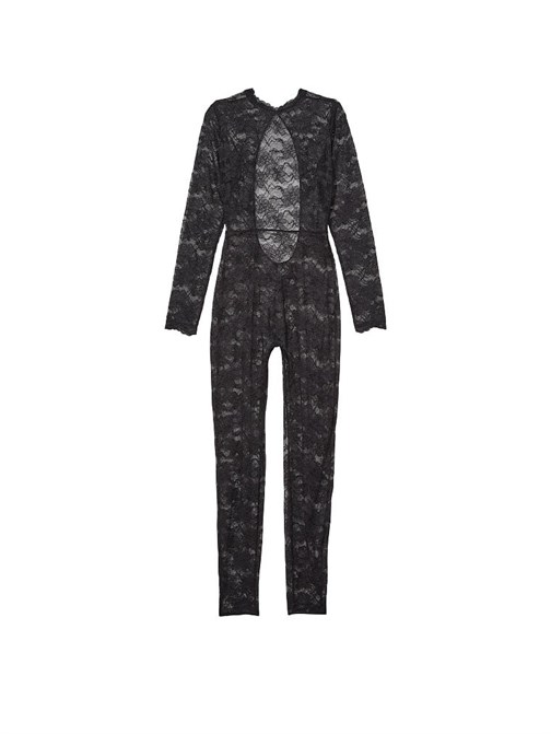 Transparan Dantel Catsuit