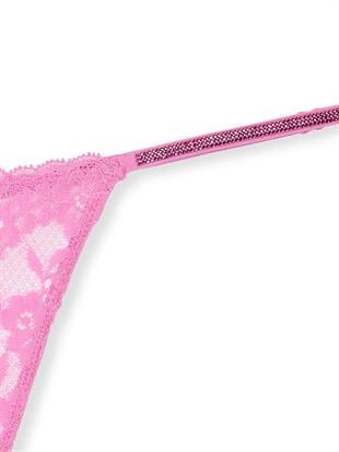 Twinkle Askılı Dantelli V-String Külot