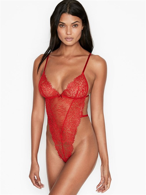 Unlined Corded Lace Teddy