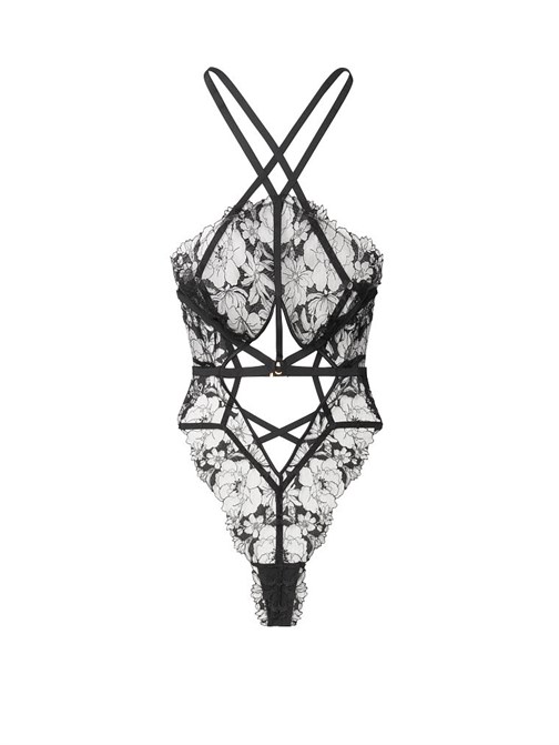 Unlined Floral Lace Teddy