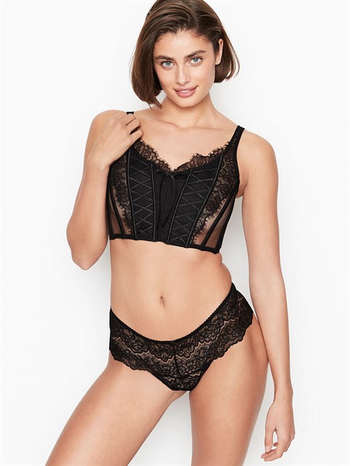 Unlined Lace-up Bra Top