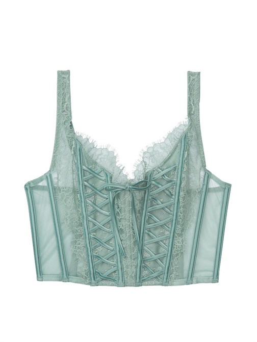 Unlined Lace-up Bra Top