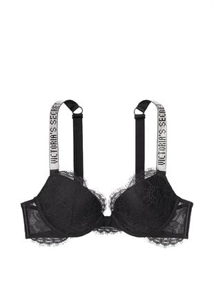 Very Sexy Dantelli Işıltılı Askılı Push-up Sütyen