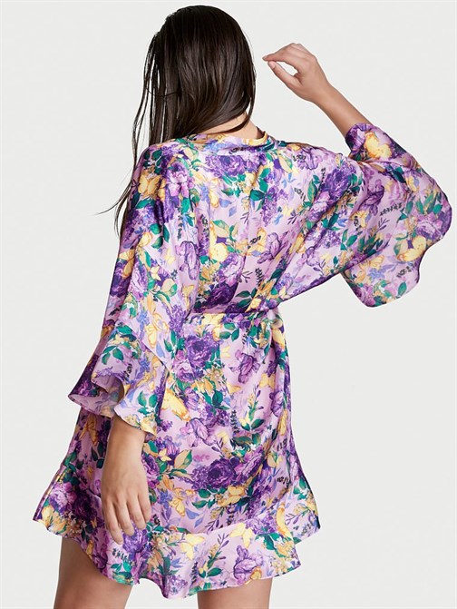 Victoria's Secret Fırfırlı Saten Sabahlık