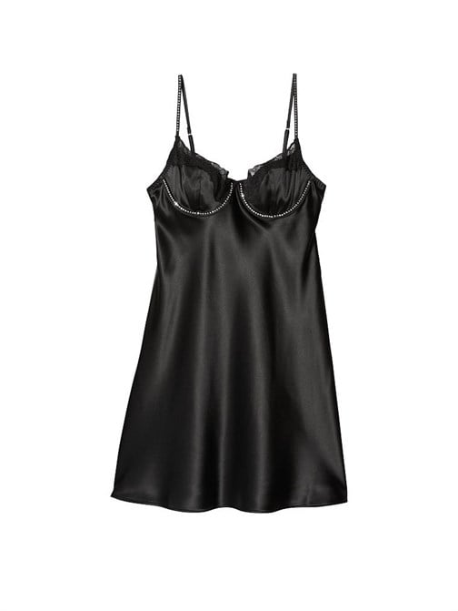 Victoria's Secret Saten ve Dantel Süslü Kaplı Mini Slip
