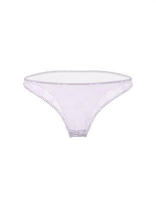 Vintage Çiçek İşlemeli Brazilian Külot