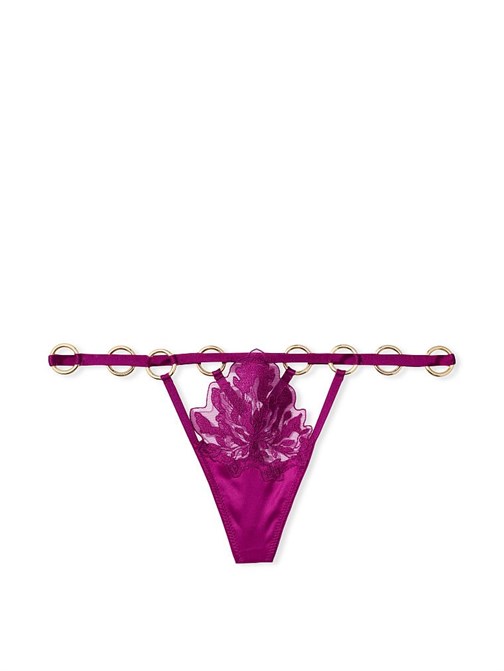 Yaprak Nakışlı V-String Külot