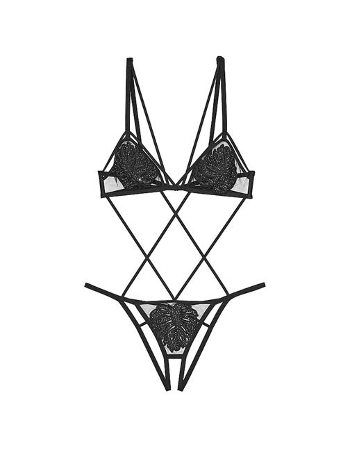Yapraklı Detaylı Strappy Teddy