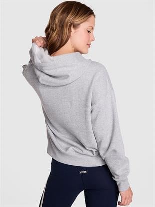 Yarım Fermuarlı Kapüşonlu Sweatshirt