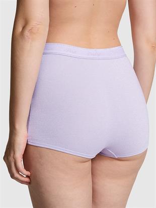 Yüksek Bel Işıltılı Boyshort Külot