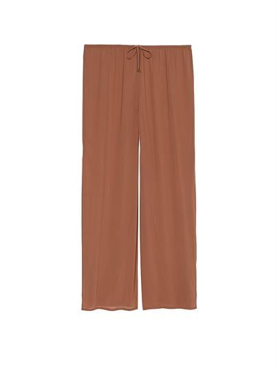 Transparan Crinkle Geniş Paça Pantolon