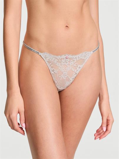 Twinkle Askılı Dantelli V-String Külot