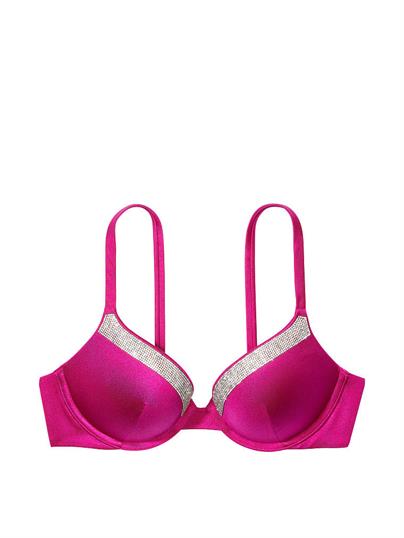 Very Sexy Işıltılı Push Up Bikini Üstü Pembe Victorias Secret 