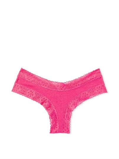 Victoria's Secret Bel Kısmı Dantelli Pamuk Cheeky Külot